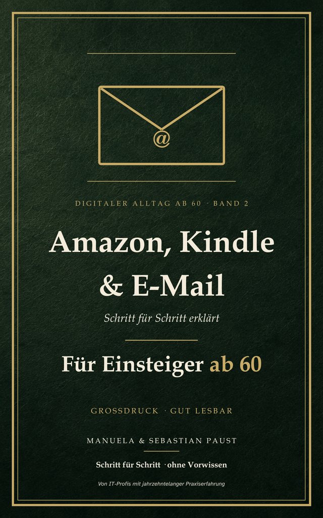 Buchcover: Amazon, Kindle & E-Mail – ganz einfach erklärt (Digitaler Alltag ab 60, Band 2)