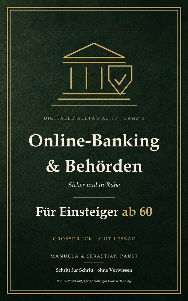 Buchcover: Online-Banking & Behörden – ganz einfach erklärt (Digitaler Alltag ab 60, Band 3)