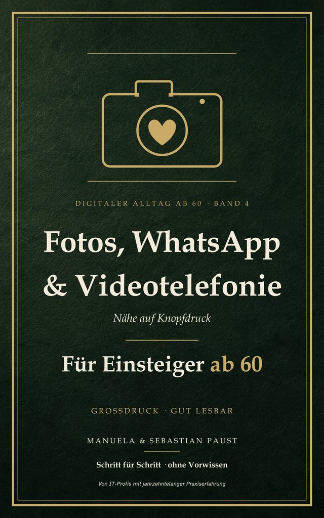 Buchcover: Fotos, WhatsApp & Videotelefonie – ganz einfach erklärt (Digitaler Alltag ab 60, Band 4)